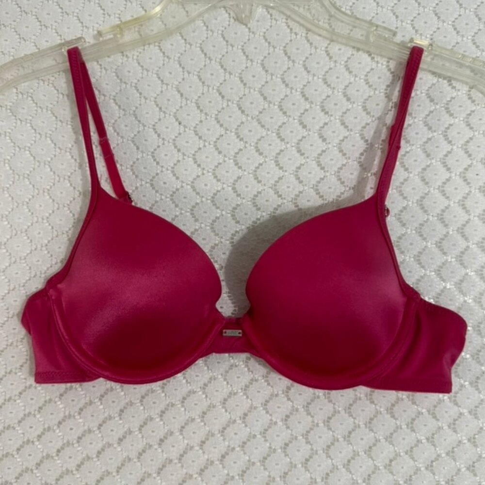 I-Fit Self Expressions Hot Pink Padded Push Up Bra - Adj. Straps Size 36A